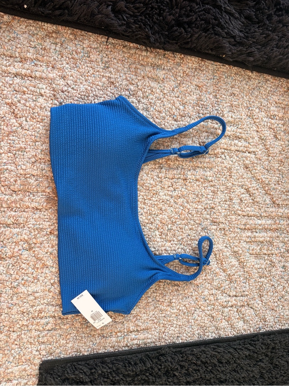 Old Navy Blue Textured Girls' One-Piece Swim Top